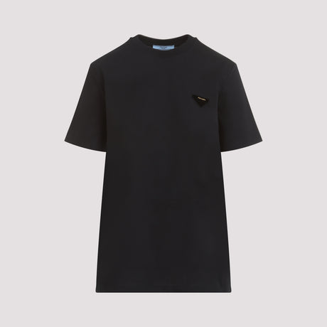 PRADA Logo Velvet T-Shirt for Women