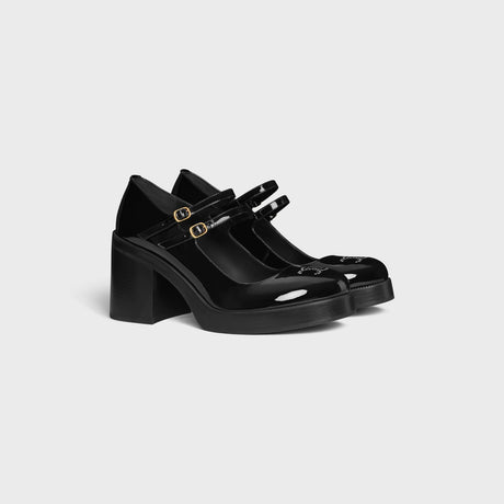 CELINE Elegant Mini Patent Calfskin Leather Shoes