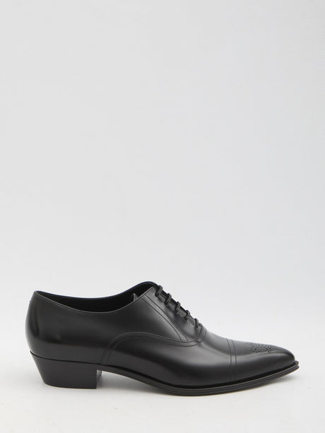 CELINE Pointed Lace-Up Oxford Shoes with Tilted Heel - SS25