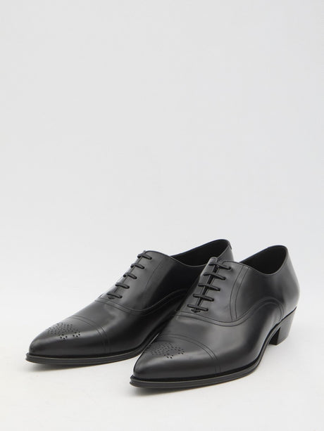 CELINE Pointed Lace-Up Oxford Shoes with Tilted Heel - SS25