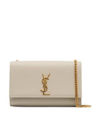 SAINT LAURENT Beige Calf Skin Shoulder & Crossbody Bag for Women