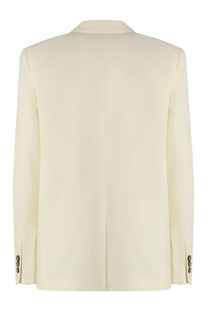 MSGM Elegant Ivory Wool Blazer for Women