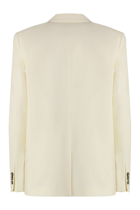 MSGM Elegant Ivory Wool Blazer for Women