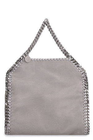 STELLA MCCARTNEY Mini Light Grey Eco-Leather Tote with Chunky Chain