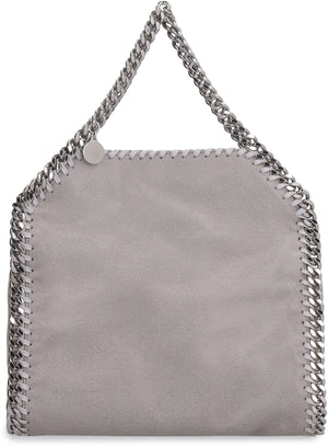 STELLA MCCARTNEY Mini Light Grey Eco-Leather Tote with Chunky Chain