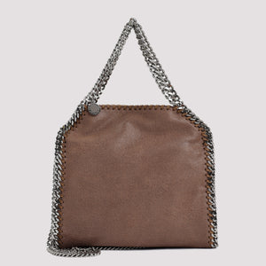 STELLA MCCARTNEY Mini Light Grey Eco-Leather Tote with Chunky Chain