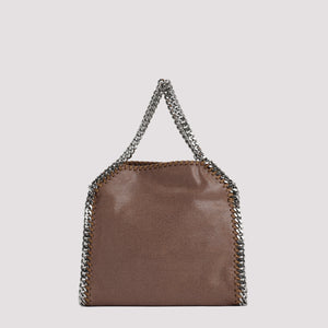 STELLA MCCARTNEY Mini Light Grey Eco-Leather Tote with Chunky Chain