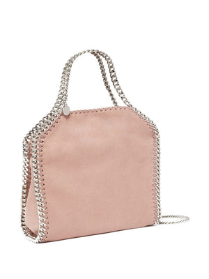 Túi xách nhỏ nhắn Stella McCartney Falabella Mini Tote Handbag với dây đeo bằng kim loại màu bạc