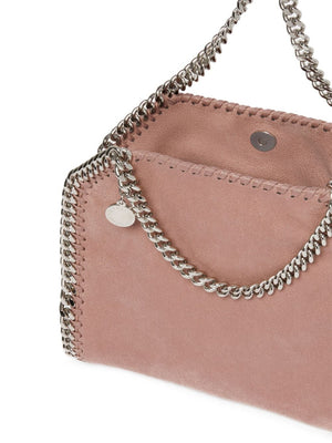 Túi xách nhỏ nhắn Stella McCartney Falabella Mini Tote Handbag với dây đeo bằng kim loại màu bạc