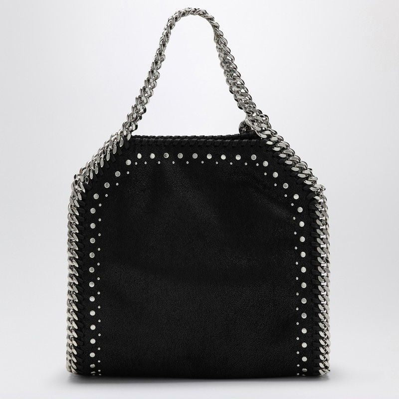 STELLA MCCARTNEY Mini Black Falabella Tote with Stud Accents