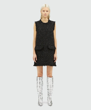 MSGM Chic Black Mini Suit Dress