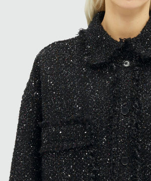 MSGM Elegant Black Textured Shirt