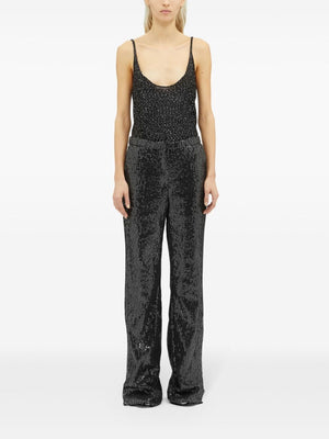 MSGM Chic Women's Black Trousers for FW24