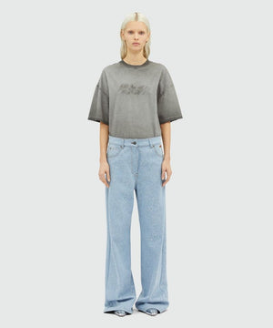 MSGM Chic Light Blue Trousers for Women