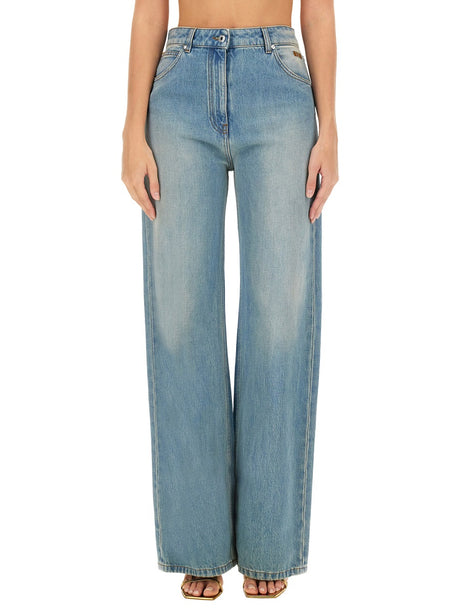 MSGM Wide Leg Cotton Jeans - Size 40