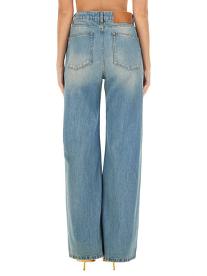 MSGM Wide Leg Cotton Jeans - Size 40