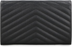 SAINT LAURENT Nero Calfskin Leather Clutch for Women: FW23 Must-Have Accessory