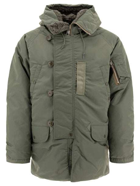 BEAMS PLUS Men's Down-Padded Outerwear Jacket