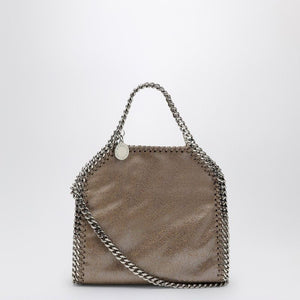 STELLA MCCARTNEY Mini Shiny Beige Micro Tote Handbag