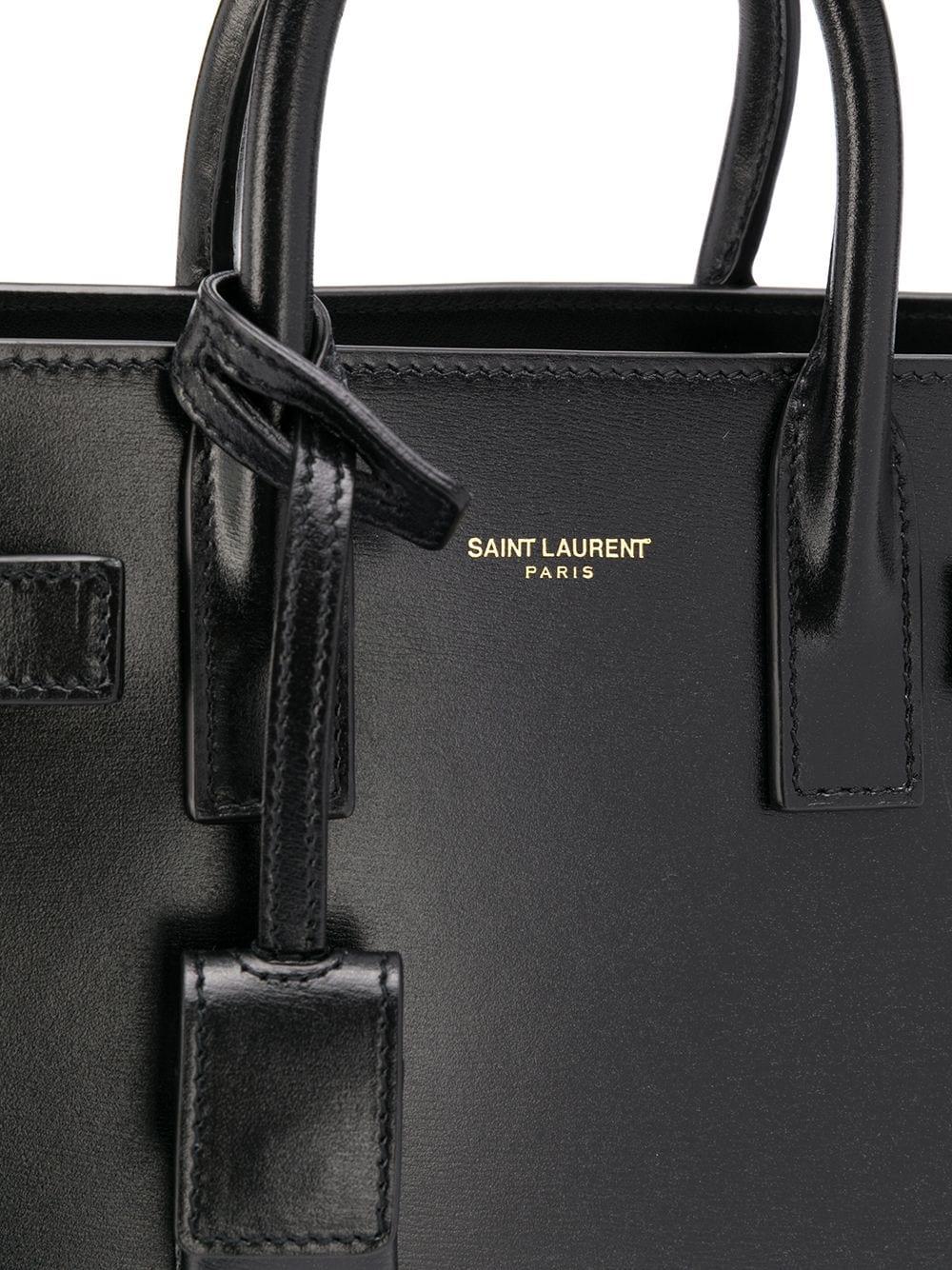 SAINT LAURENT Stylish Black Leather Top Handle Bag for Women - SS23 Collection