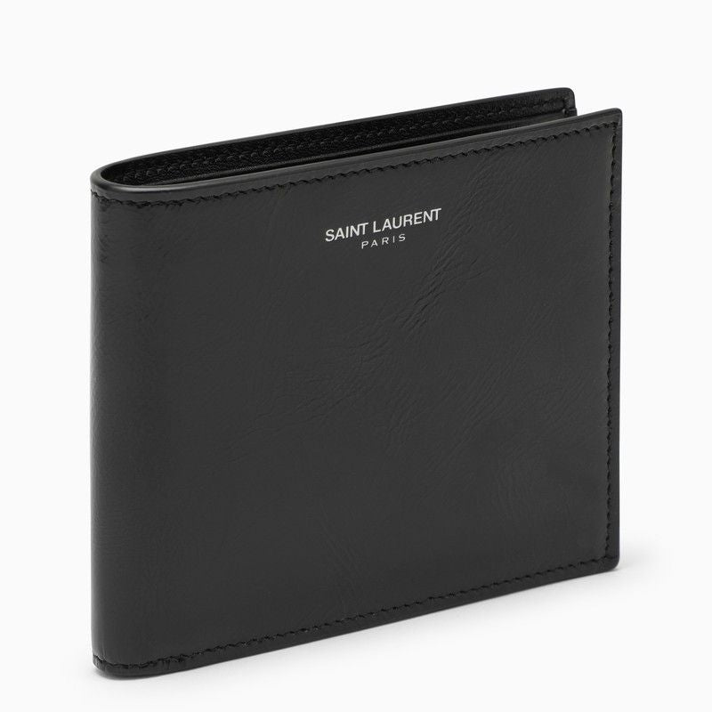 SAINT LAURENT Mini Leather Bi-Fold Wallet