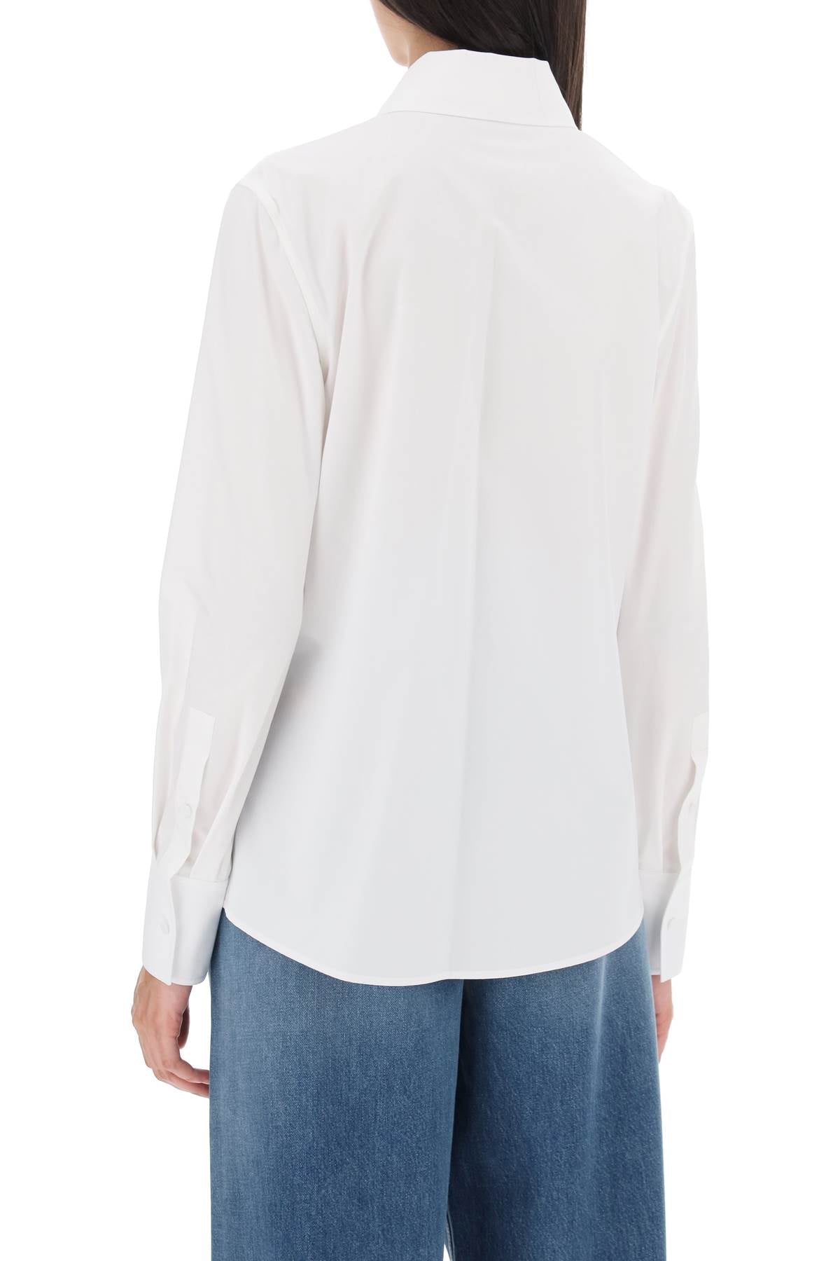 VALENTINO Crisp White Button-Up Blouse for Women - FW23 Collection