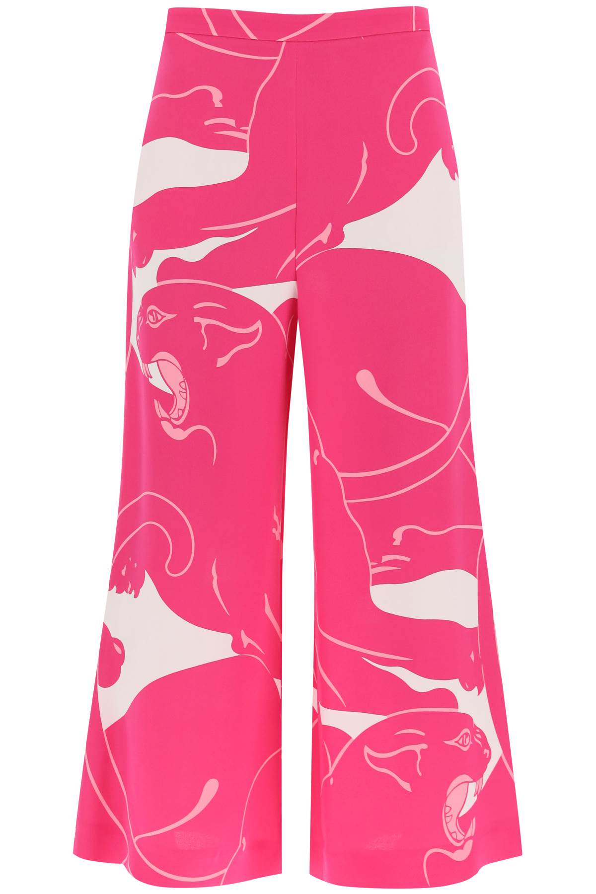 VALENTINO Panther Print Cady Cropped Pants for Women