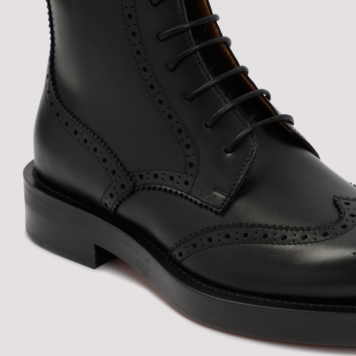 DIOR HOMME Men's Black Calf Leather Ankle Boots for SS23