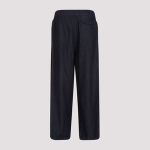 GIORGIO ARMANI Navy Cotton Pants for Men - SS24 Collection