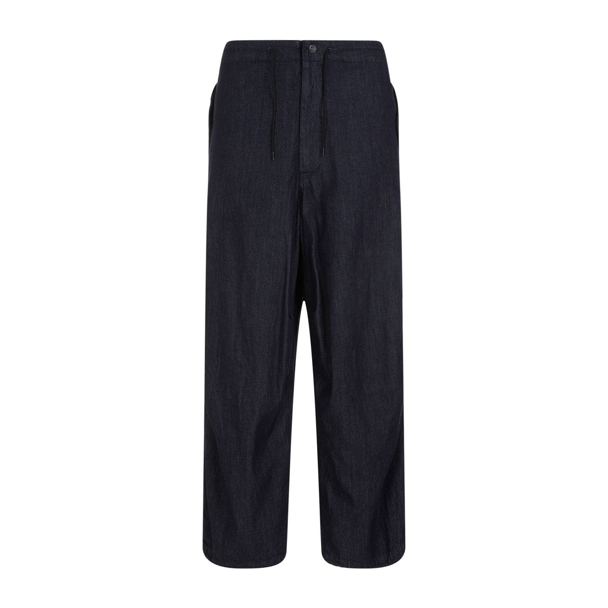 GIORGIO ARMANI Navy Cotton Pants for Men - SS24 Collection