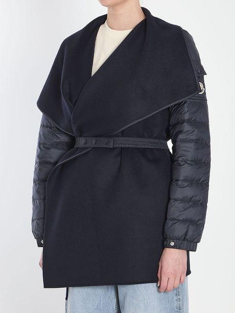 MONCLER Women’s Padded Cape with Adjustable Belt - Size S