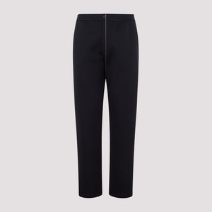 GIORGIO ARMANI Men's Blue Cotton and Polyamide Trousers for FW23