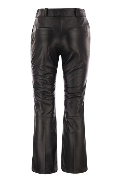 RED VALENTINO Luxurious Black Leather Trousers for Women - FW23