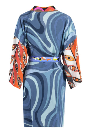 EMILIO PUCCI Luxurious Printed Silk Night Gown for Women - FW23 Collection