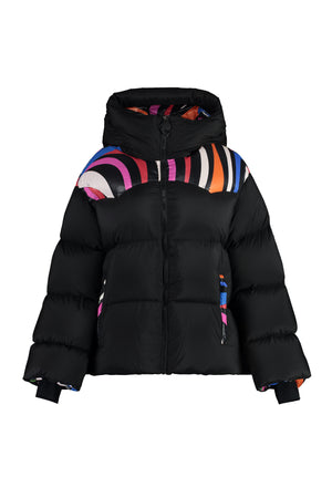 EMILIO PUCCI Cozy Hooded Jacket for Women in Marmo Print