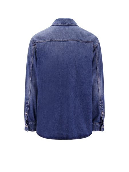 VALENTINO GARAVANI Men's Timeless Buttoned Denim Shirt - Blue