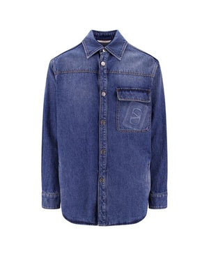 VALENTINO Blue Overshirt for Men - FW23 Collection