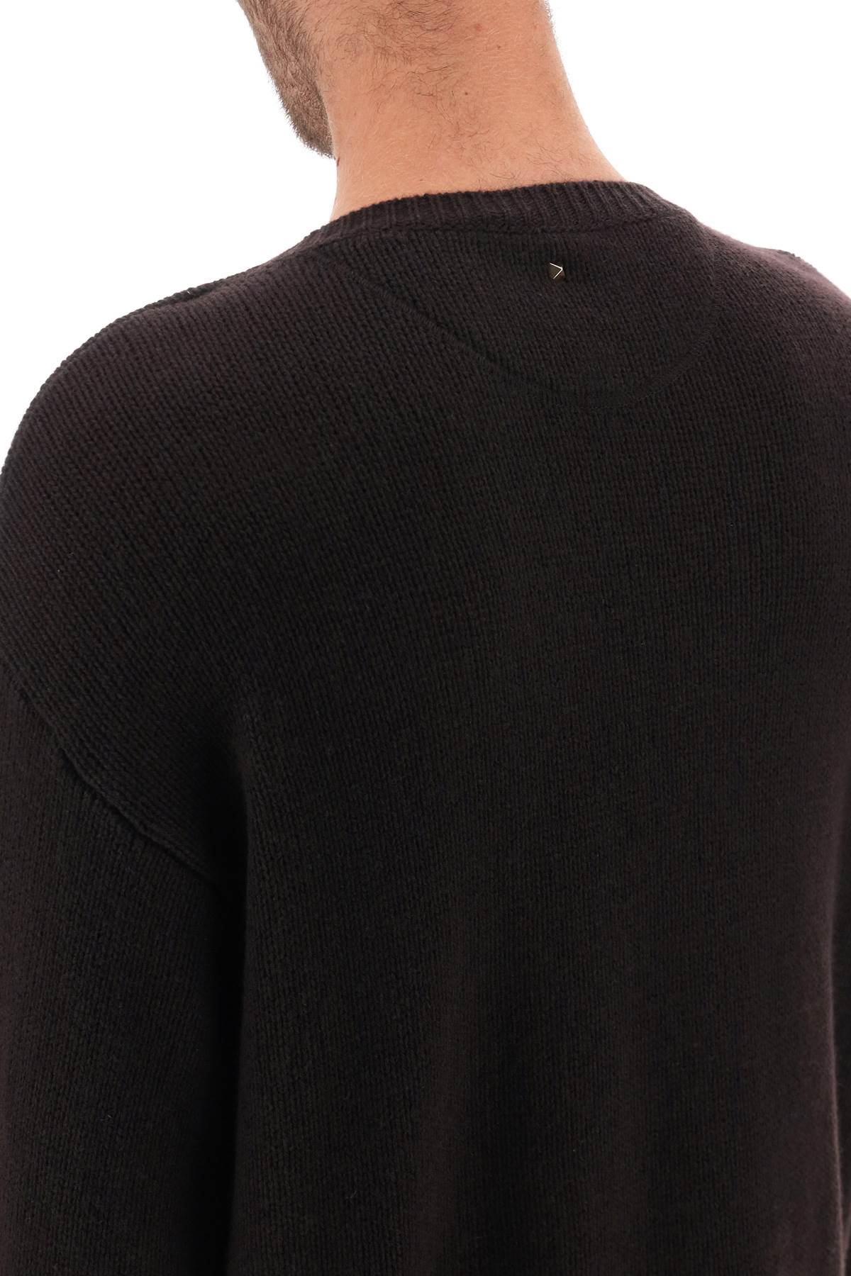 VALENTINO GARAVANI Cashmere Sweater with Stud - Oversized Fit