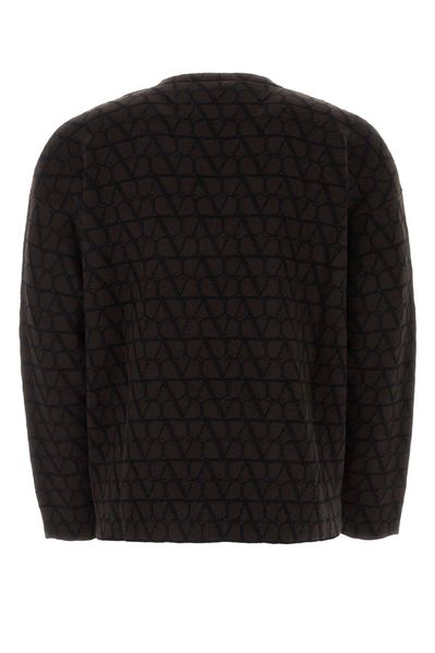 VALENTINO GARAVANI Oversized Toile Iconography Wool Sweater - Size L