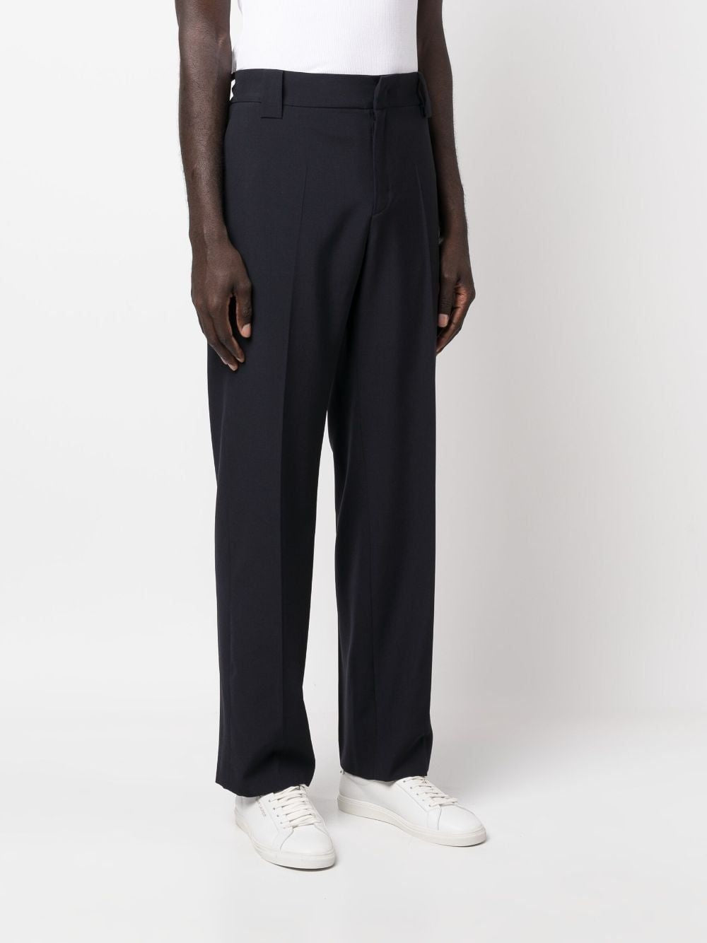 VALENTINO Navy Wool Trousers for Men - FW23 Collection