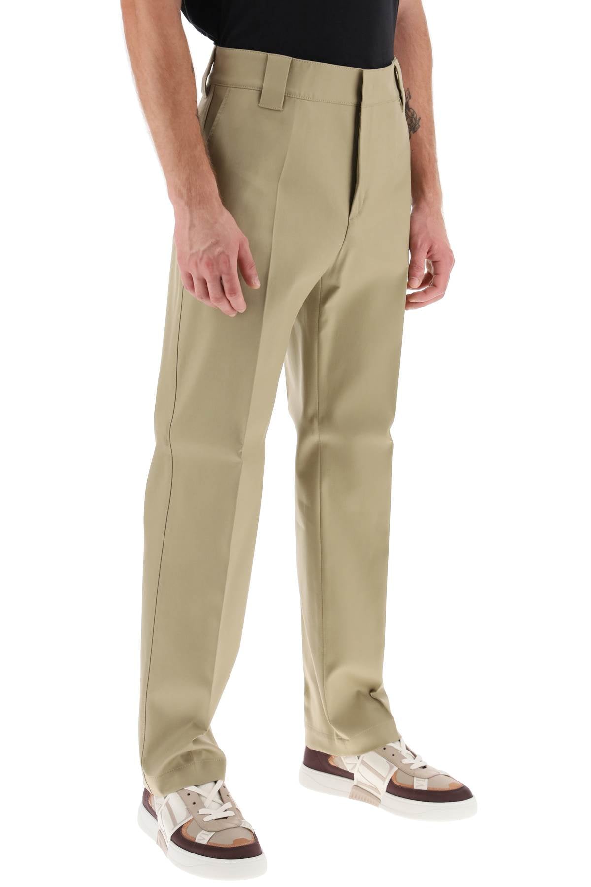 VALENTINO GARAVANI Men's Tapered Cotton Chino Pants - Regular Fit