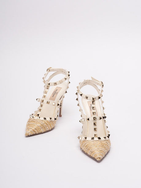 VALENTINO Luxurious Beige Caged Pumps for Women