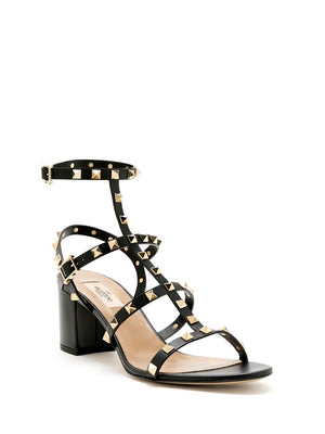 VALENTINO GARAVANI Simple and Elegant 24SS Black Women's Sandals - Perfect for Any Season