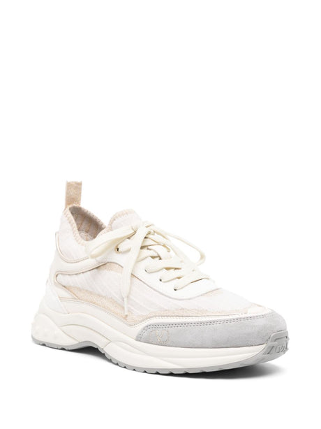 Giày Sneaker da màu xám Bạc Platinum cho phụ nữ - Bộ sưu tập FW23