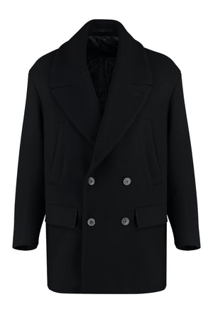 GIORGIO ARMANI Double-Breasted Wool Blend Jacket for Men