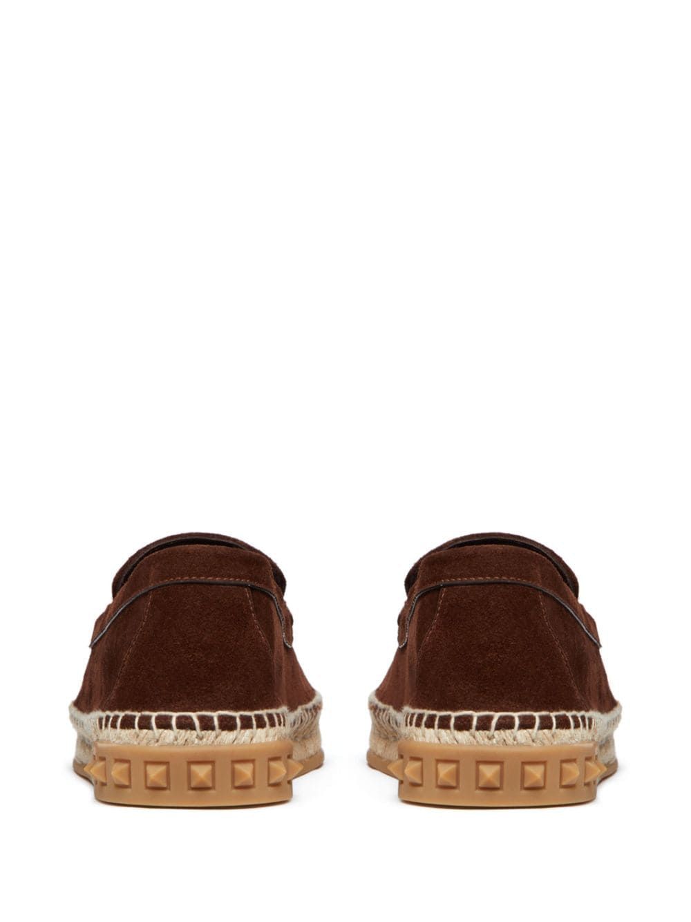 VALENTINO Men's Brown Eco-Suede Espadrilles for Fall/Winter 2024