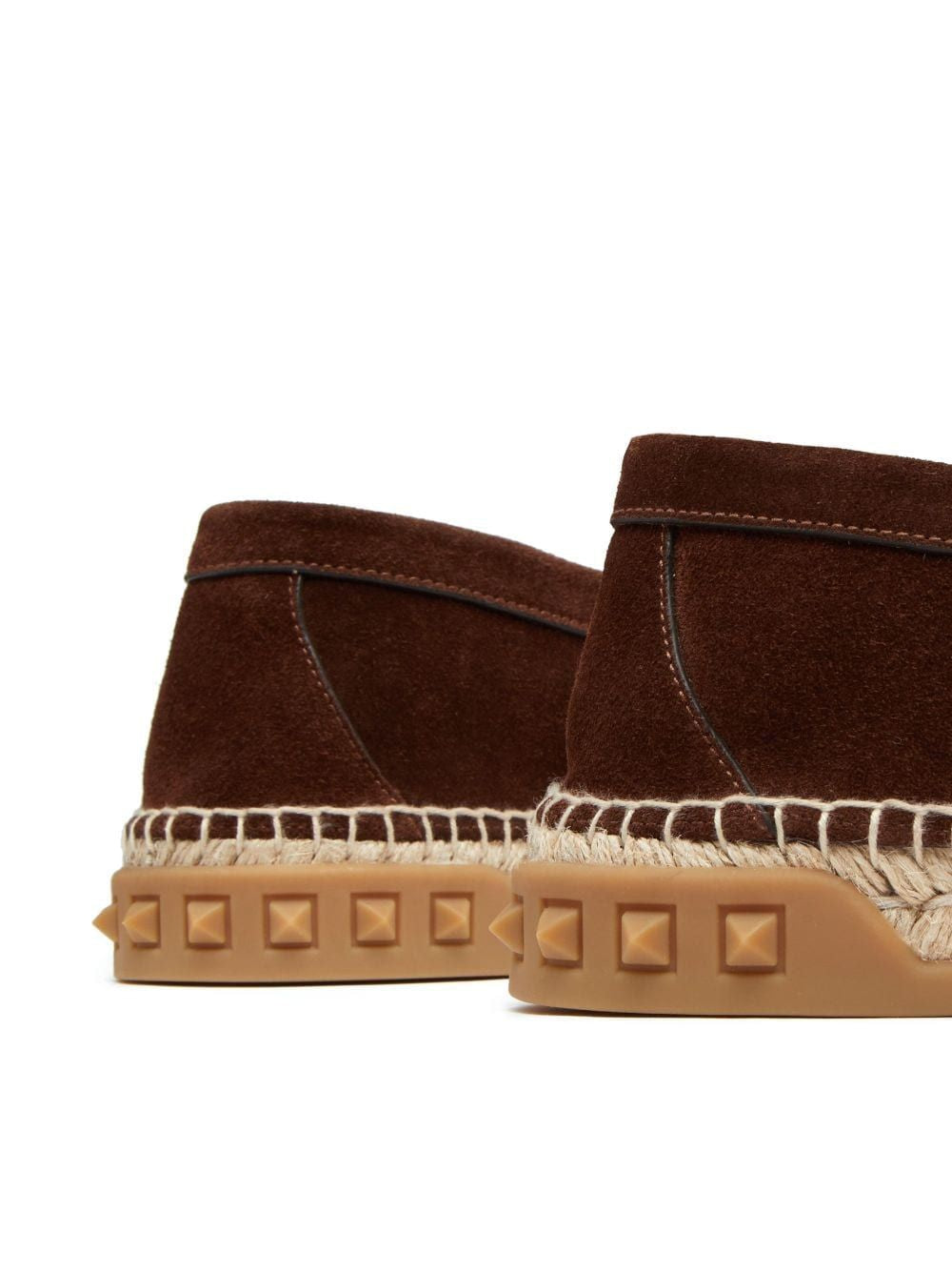 VALENTINO Men's Brown Eco-Suede Espadrilles for Fall/Winter 2024