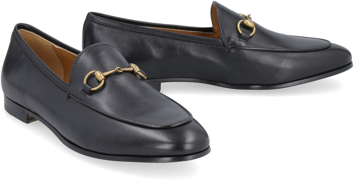 GUCCI Stylish Black Leather Loafers for Women