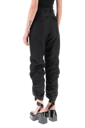 SIMONE ROCHA Adjustable Satin Cargo Pants - Gathered Effect, Concealed Fly, Regular Fit, SS23