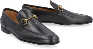 GUCCI Classic Black Leather Loafers with Horsebit for Men